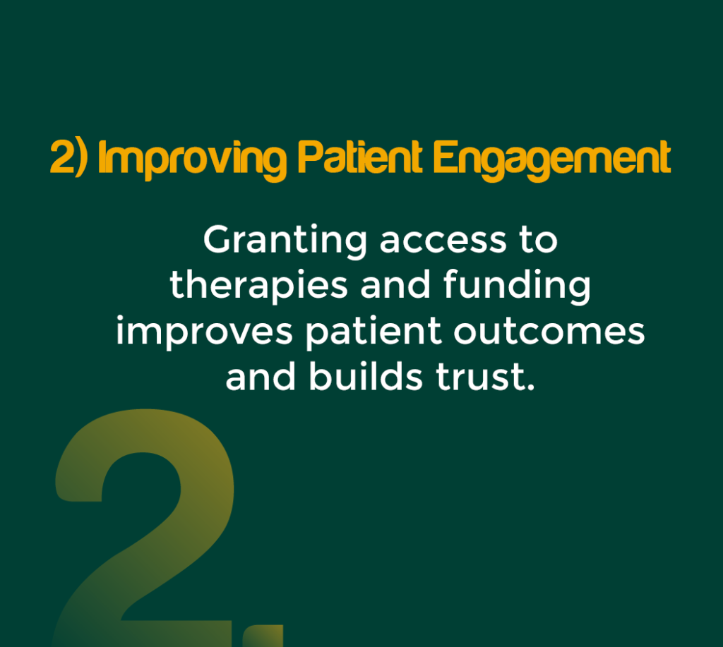 Improving patient engagement, granting access to therapies and funding improves patient outcomes and builds trust. It is the second key objective of biopharmaceutical companies.